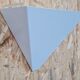 Pair of triangular lacquered metal sconces