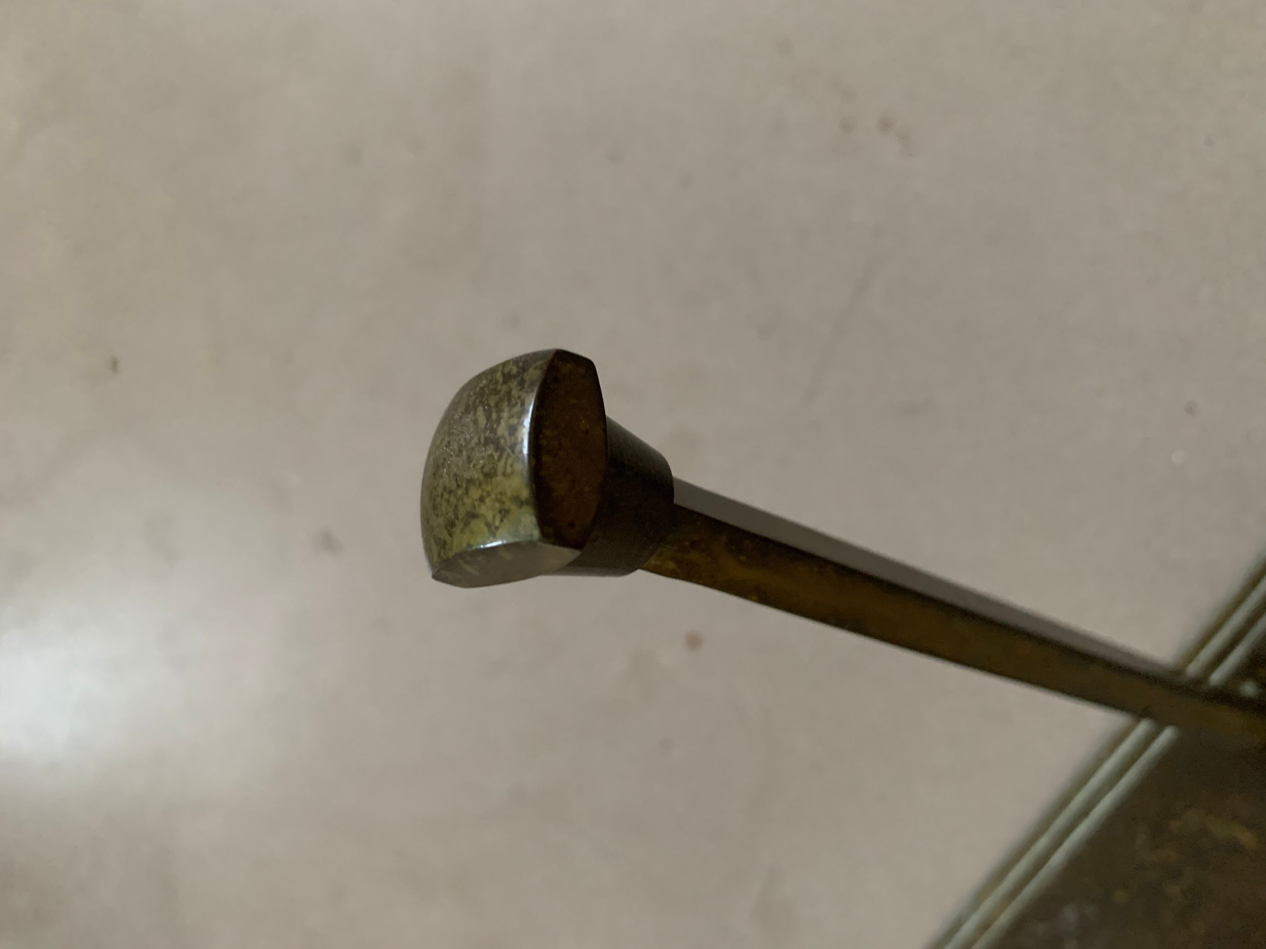 Antique brass wall coat rack