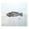Estampe de poisson, Gyotaku original d'une petite vieille