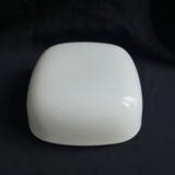 Minimalist square opaline ceiling light or wall lamp.