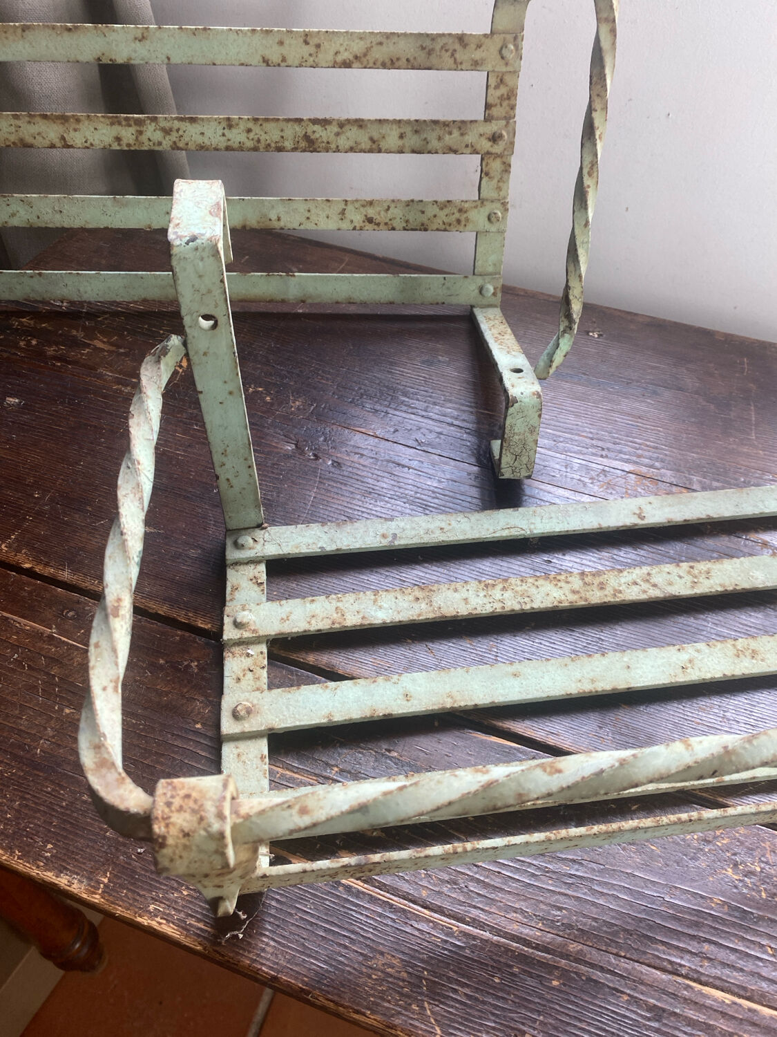 Wrought iron balcony planters