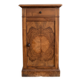 Antique bedside table in waxed wood