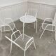 Salon de jardin emu 1970 en métal laqué blanc