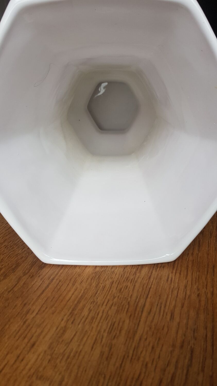 Octagonal vase signed Lallier in Moustier