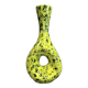 Vase en céramique jaune aux éclats verts