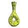 Vase en céramique jaune aux éclats verts