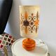 Lampe design Space age vintage années 70 original verre orange
