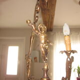 Bronze chandelier with angels