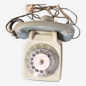 Gray Socotel Dial Telephone