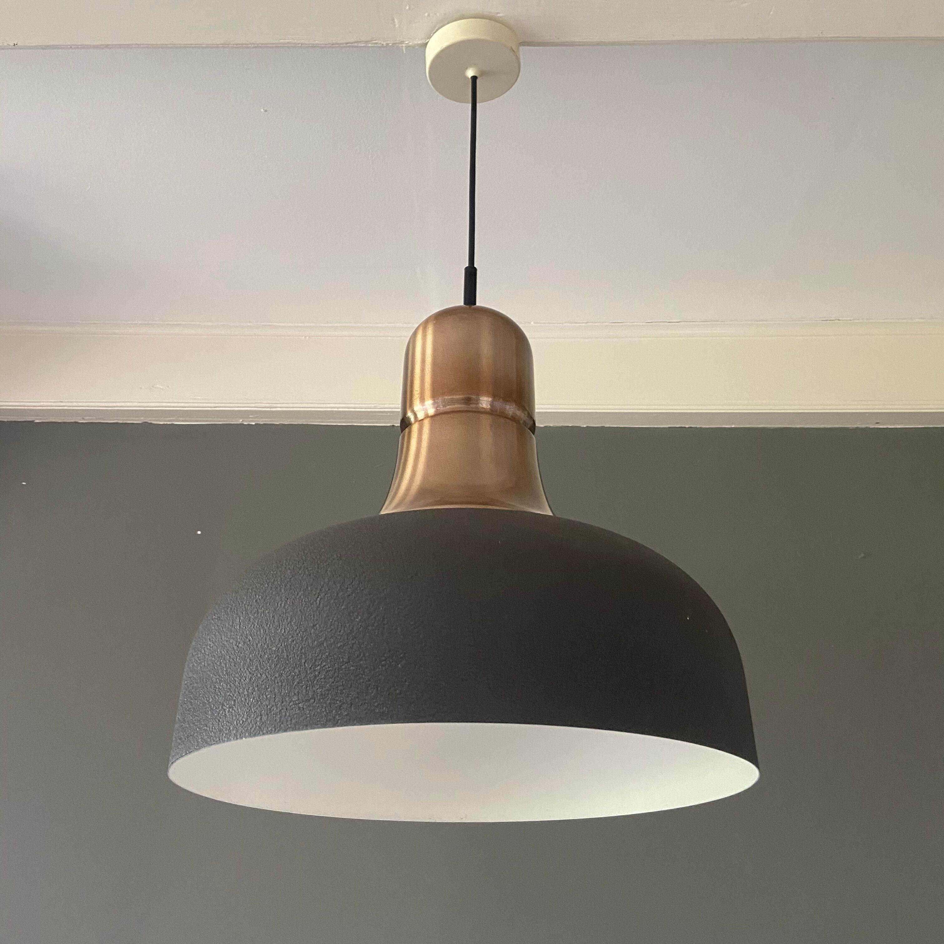 Dutch design 1970s 80s vintage aluminum hanging lamp made  by Raak Amsterdam