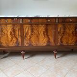 Louis XVI style sideboard with 3cm marble top and matching round table