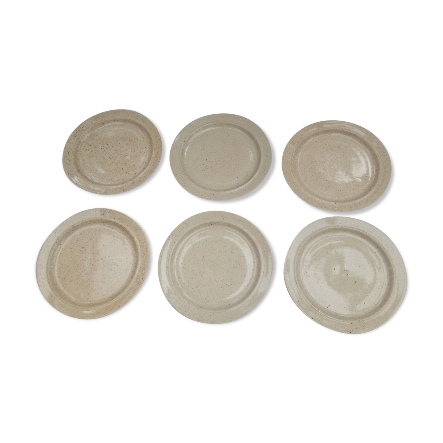 6 flat sandstone plates