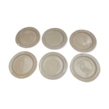 6 flat sandstone plates