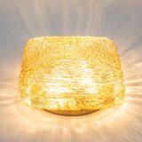 Amber glass wall light in the shape of a fingerprint, Germany, 1970s.