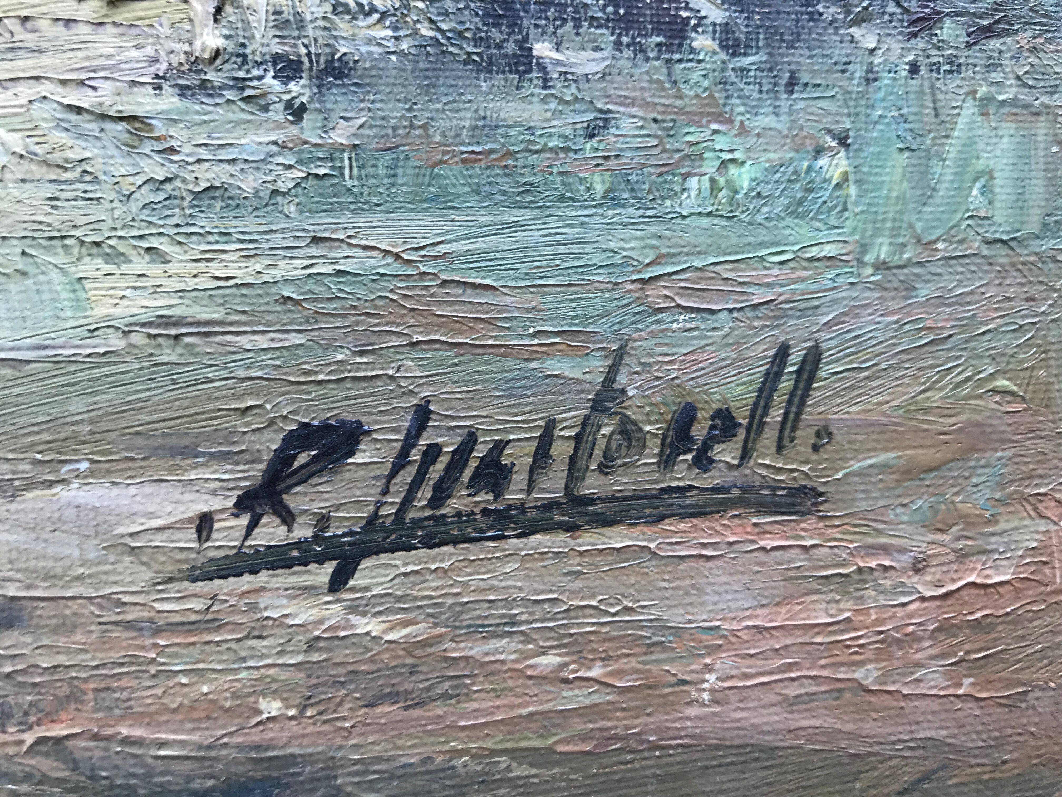 Oil on canvas in marine