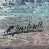 Oil on canvas in marine