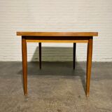Vintage teak square extendable  dining table designed and manufactured by lübke,  1960s