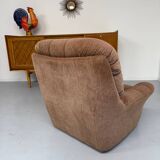 Old vintage 60s fabric lounge chair