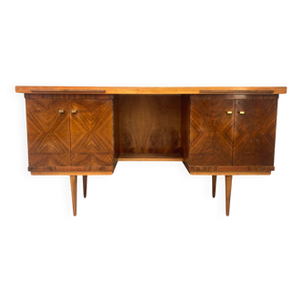 Bureau en noyer du milieu du siècle, années 1970, Tchécoslovaquie