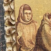 Reproduction Braun & Cie, Saint Francis of Assisi, carved wooden frame