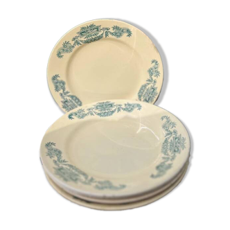 Set of 5 old plates, “LUTECE” LONGCHAMP model / vintage tableware