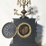 NAPOLEON III CLOCK + CANDLESTICKS