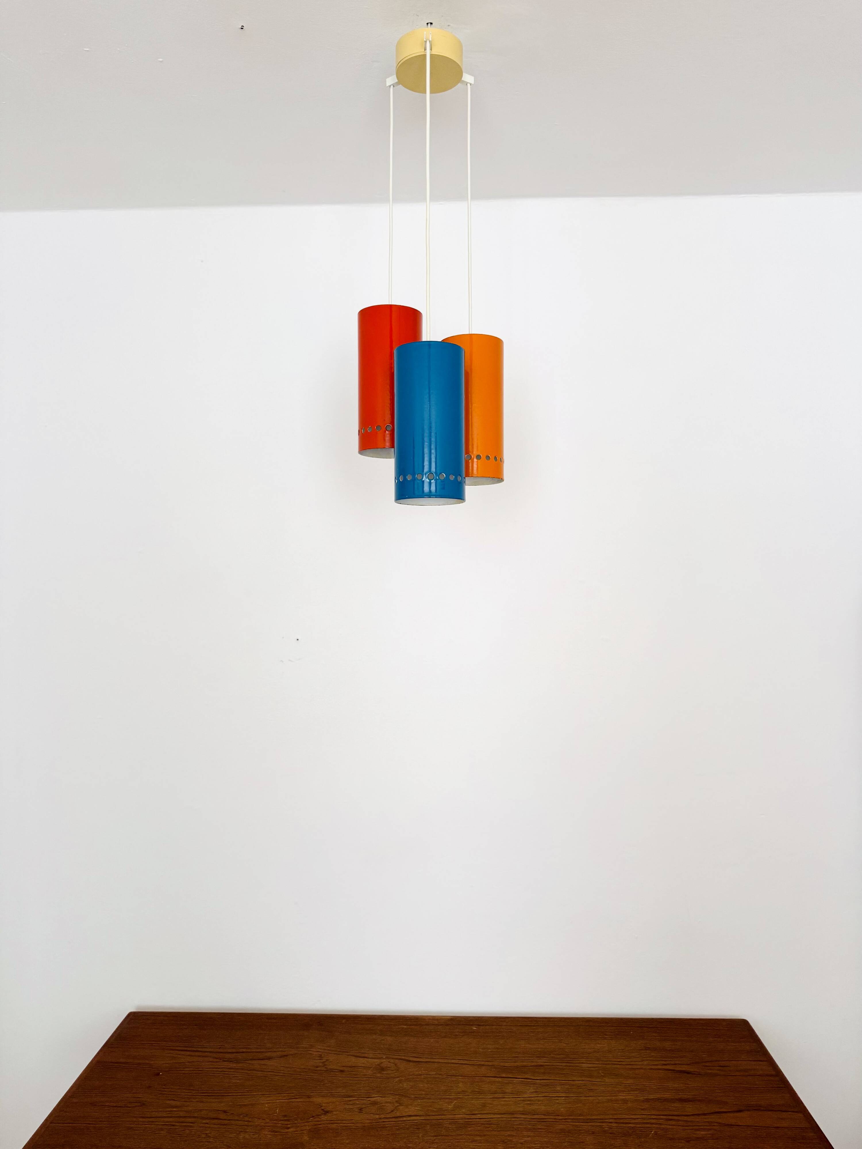 Unique Enameled Cascading Chandelier