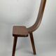 Brutalist low tripod milking stool or side chair Spain ca 1950s