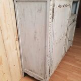 Old blue patinated buffet