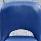 Chaise des années 70 Henry Colomer tubes chromés et skaï bleu marine