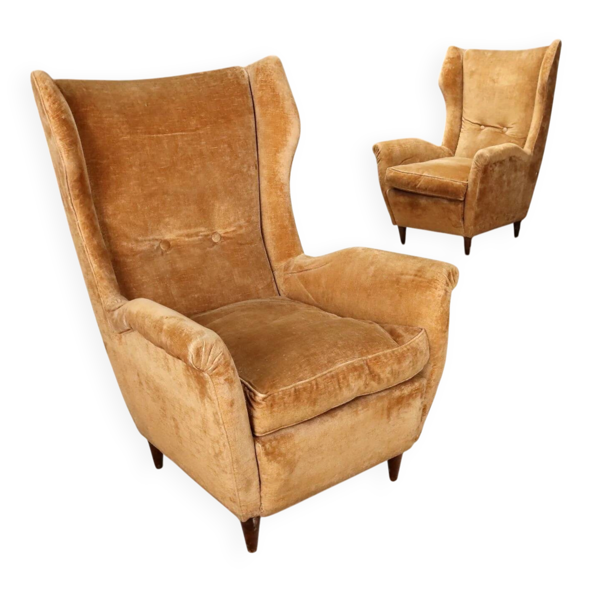 Paire de fauteuils bergère des années 1950