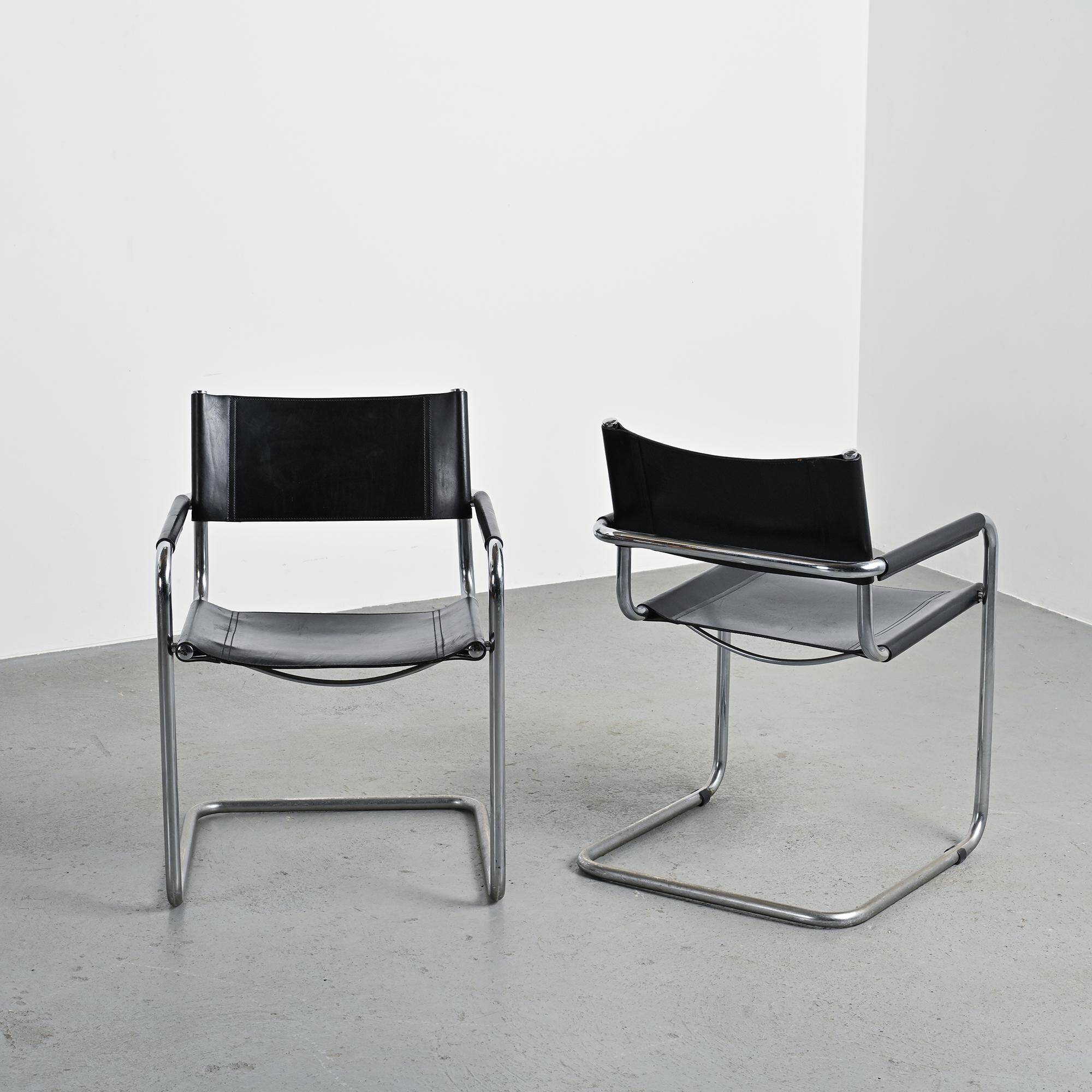 Pair of cantilever armchairs by Matteo Grassi, Italy, circa 1970.