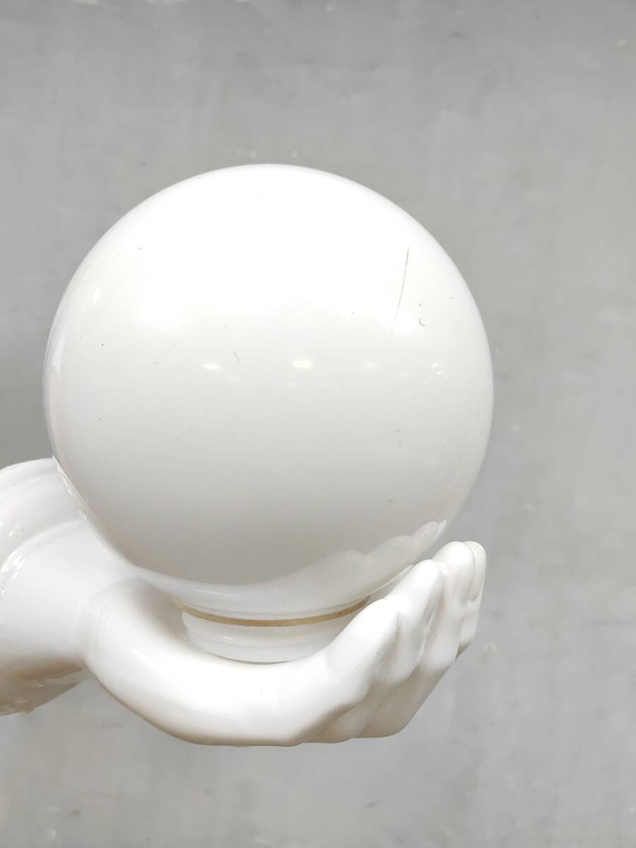 Lampe à main Magic vintage en céramique hollandaise avec Globe 'Delfts Wit'