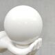 Vintage Dutch ceramic Magic hand lamp with Globe 'Delfts Wit'