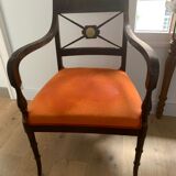 Pair of original wooden armrest chair