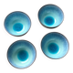 4 new turquoise glazed Japanese stoneware bowls