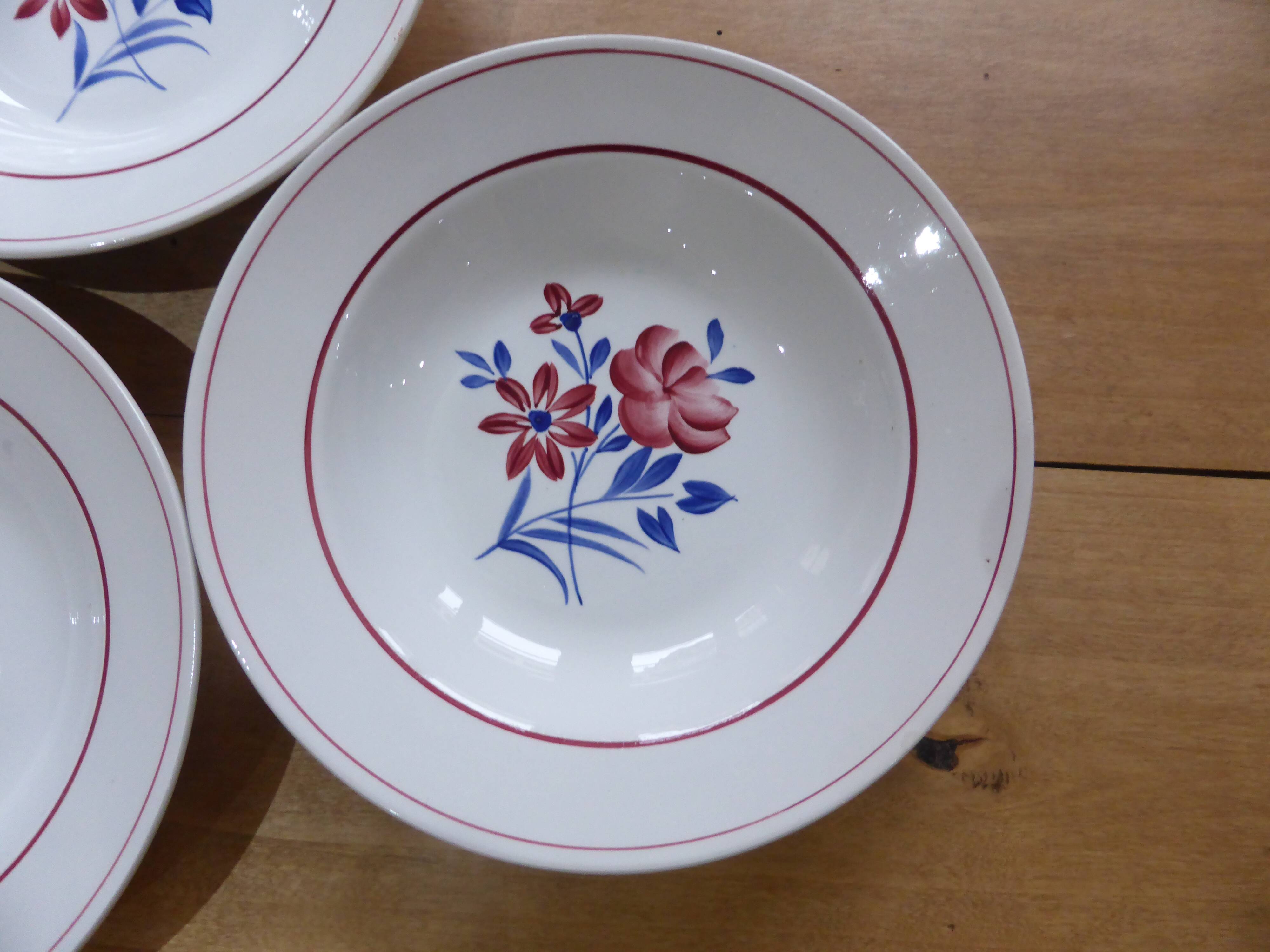 3 soup plates, St Amand, France, 191134