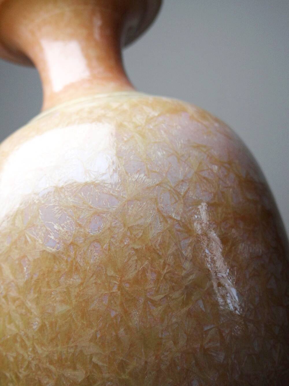 Baluster vase, ceramic with crystalline glaze, Bernard Guipouy, Atelier du Bol Doré.