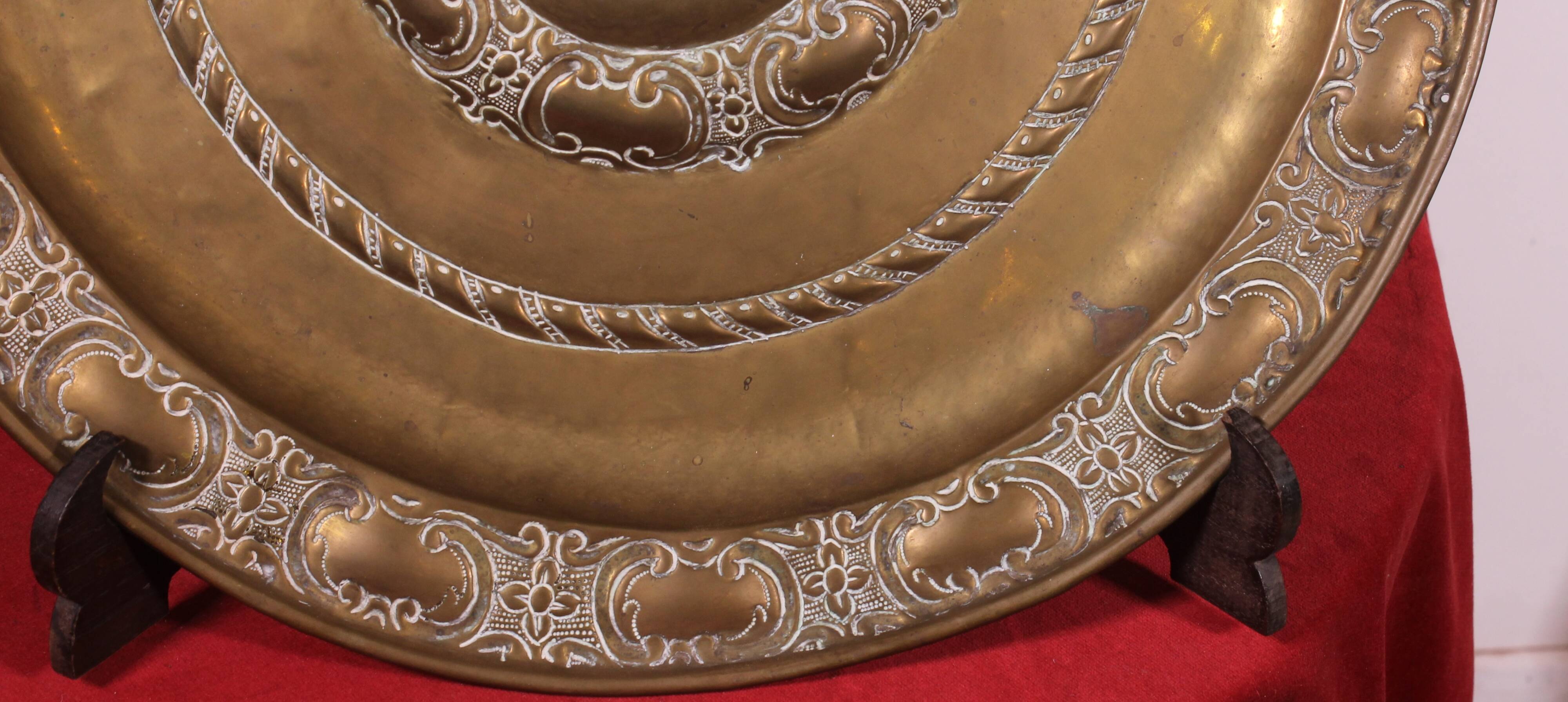 brass offering or quest dish - France - 18th century