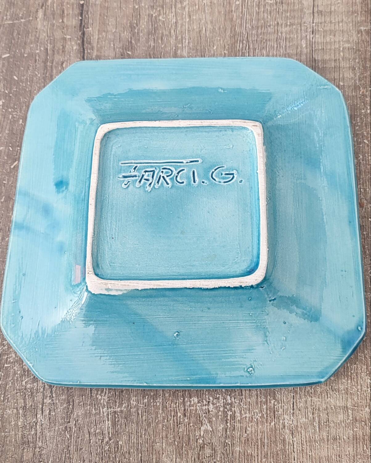 Ceramic pocket emptier signed FARCI G. Vallauris 60s