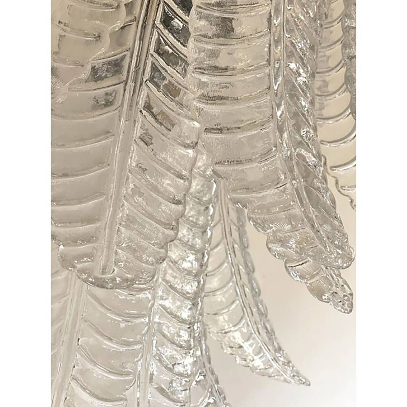 Set of 4 Transparent “Felci” Glass Wall Sconces