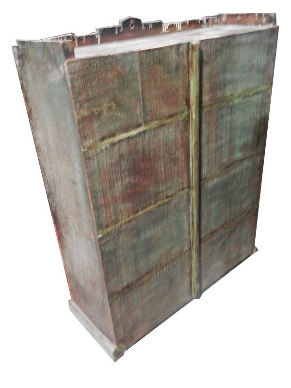 Antique Sideboard Teak Glass Cabinet