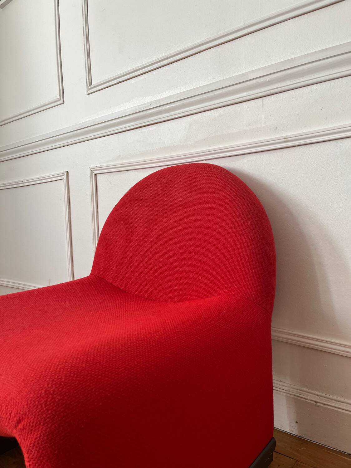 Vintage wool fireside chair