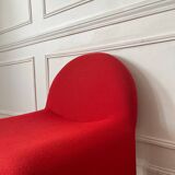 Vintage wool fireside chair