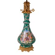 Pair of lamps in Canton porcelain and bronze, circa 1880