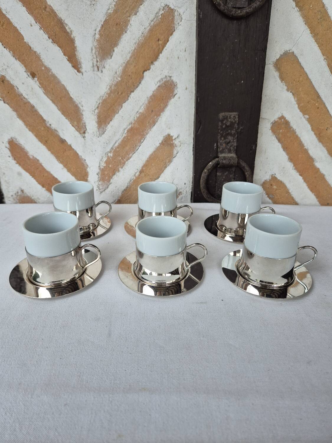 Silver-plated porcelain coffee service, 1970s