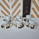 Silver-plated porcelain coffee service, 1970s