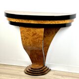 Art Deco console in birch veneer