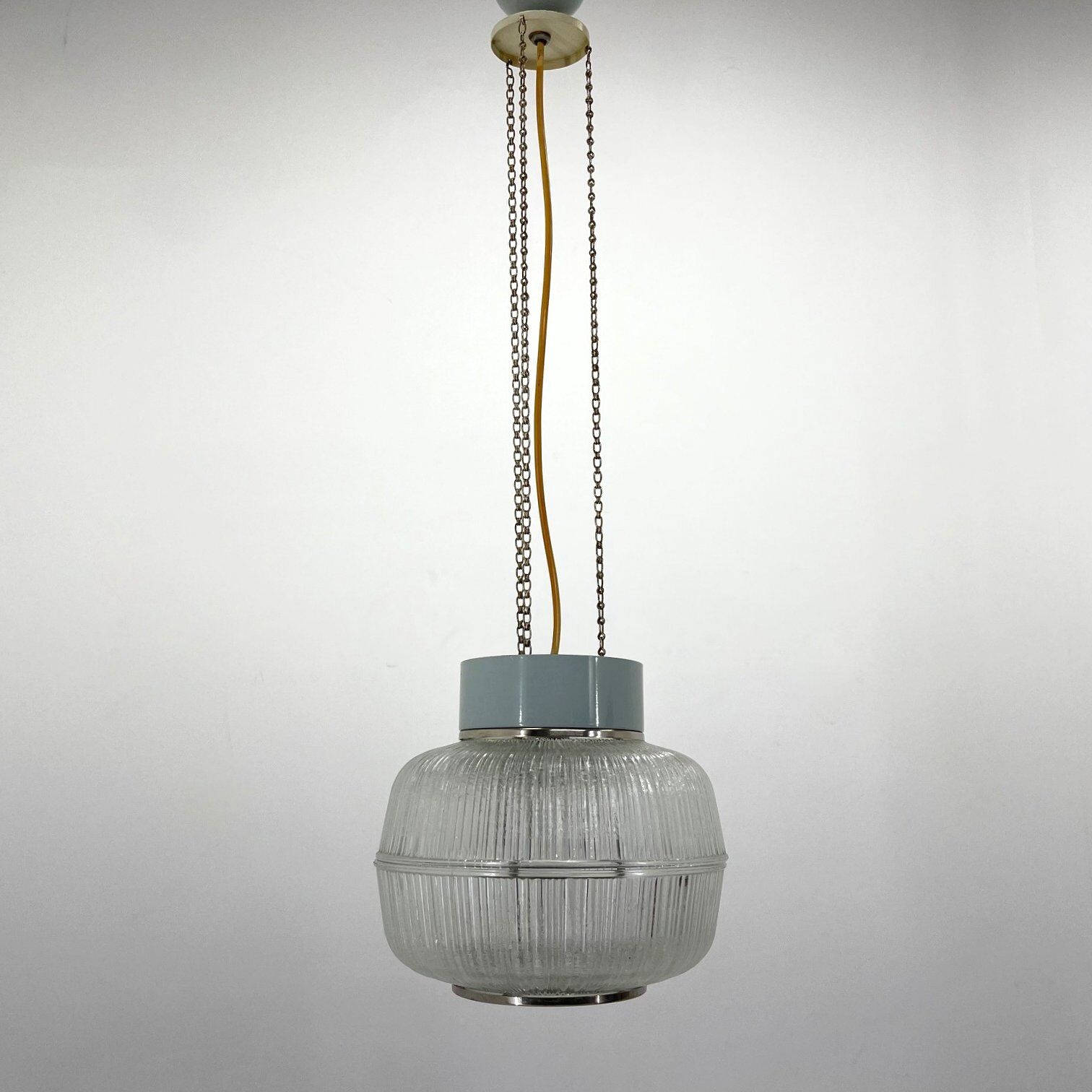 1960's Glass & Metal Pendant, Czechoslovakia