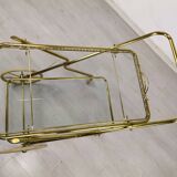 Vintage golden brass rolling service